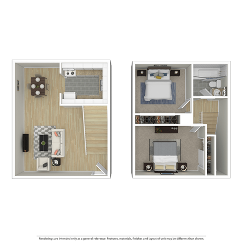 a floor plan of a two bedroom apartment